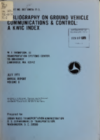 Bibliography on Ground Vehicle Communications  Control A KWIC Index