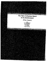 Fate of ethylene glycol in the environment  final report
