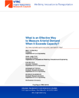 What Is an Effective Way to Measure Arterial Demand When It Exceeds Capacity