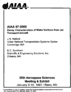 Decay characteristics of wake vortices from jet transport aircraft