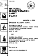 Interstate Commerce Commision Report of the Accident  Investigation Occuring on the BURLINGTON NORTHERN RAILROAD WIGGINS CO NEWCASTLE WY