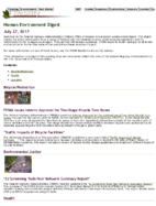 Human Environment Digest July 27 2017