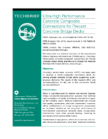 UltraHigh Performance Concrete Composite Connections for Precast Concrete Bridge Decks Tech Brief