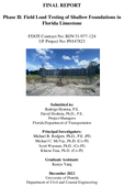 Field Load Testing of Shallow Foundations in Florida Limestone Phase 