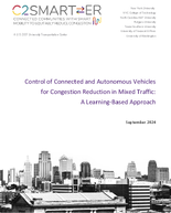 Control of Connected and Autonomous Vehicles for Congestion Reduction in Mixed Traffic A LearningBased Approach