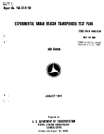 Experimental Radar Beacon Transponder Test Plan