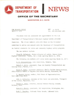 Department of Transportation News Releases for April 1975