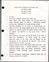 Talking Points Prepared for Secretary Dole Jim Santini Dinner