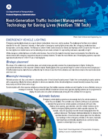 NextGeneration Traffic Incident Management Technology for Saving Lives NextGen TIM Tech Emergency Vehicle Lighting