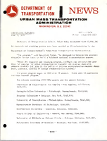 Department of Transportation News Urban Mass Transportation Administration DOT 11670