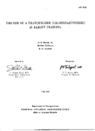 The use of a tranquilizer chlordiazepoxide in flight training