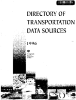Directory of Transportation Data Sources 1996