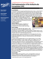 Field Implementation of the Vertical In situ Permeameter VIP Summary