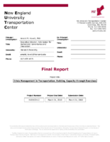 Crisis management in transportation  building capacity through exercises
