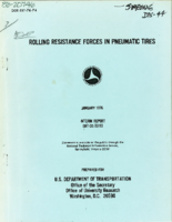 Rolling resistance forces in pneumatic tires