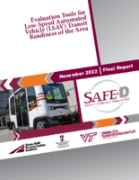 Evaluation Tools for LowSpeed Automated Vehicle LSAV Transit Readiness of the Area