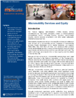ITS Deployment Evaluation Executive Briefing Micromobility Services and Equity