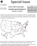 Special Issue  Weekly Traffic Volume Report Interstate Travel for Week No 33