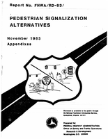 Pedestrian Signalization Alternatives  Appendixes