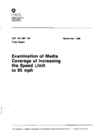 Examination of Media Coverage of Increasing the Speed Limit to 65 Mph