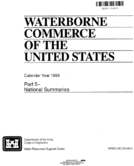 Waterborne Commerce of the United States Calendar Year 1996 Part 5 National Summaries