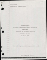 Presentation of Secretary of Transportation Neil Goldschmidt before the Federation of Jewish Philanthropies