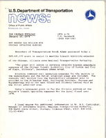 US Department of Transportation News Office of Public Affairs UMTA 478 DOT Sponsors Transit Marketing Educational Program