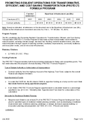 Promoting Resilient Operations for Transformative Efficient and CostSaving Transportation PROTECT Formula Program