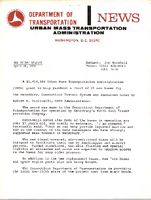 Department of Transportation News Urban Mass Transportation Administration UMTA 7644