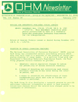 Office of Hazardous Materials Newsletter February 1973