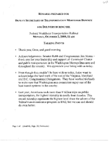 Deputy Secretary of Transportation Mortimer Downey Speeches October 2000