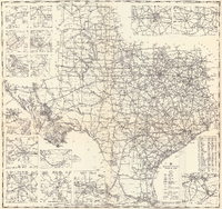 Texas Highway Department Official Map February 1 1946