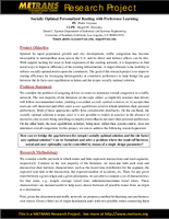 Socially Optimal Personalized Routing With Preference Learning Research Brief