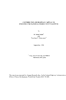 Contribution of highway capital to industry and national productivity growth