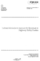 Indirect methods to account for exposure in highway safety studies
