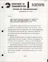 Remarks Prepared for Delivery by Secretary of Transportation John A Volpe at the Tenth Anniversary US Senator Hiram L Fong Tribute Dinner