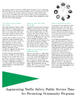 Augmenting Traffic Safety Public Service Time for Promoting Community Programs