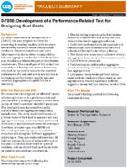 Development of a PerformanceRelated Test for Designing Seal Coats Project Summary