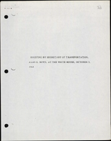 Briefing by Secretary of Transportation Alan S Boyd at the White House