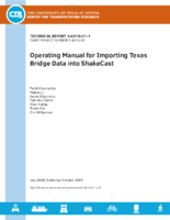 Operating Manual for Importing Texas Bridge Data into ShakeCast