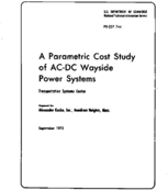 Parametric Cost Study of ACDC Wayside Power Systems