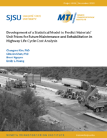 Development of a Statistical Model to Predict Materials Unit Prices for Future Maintenance and Rehabilitation in Highway Life Cycle Cost Analysis