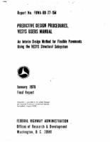 Predictive design procedures VESYS users manual  an interim design method for flexible pavements using the VESYS structural subsystem
