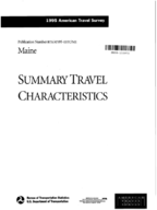 1995 American Travel Survey Summary Travel Characteristics Maine