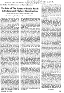 The Role of the Bureau of Public Roads in FederalAid Highway Construction