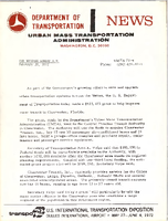 Department of Transportation News Urban Mass Transportation Administration UMTA 724