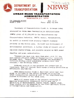 Department of Transportation News Urban Mass Transportation Administration UMTA 3574