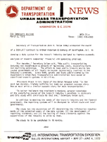 Department of Transportation News Urban Mass Transportation Administration UMTA 729