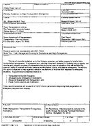 Planning Guidelines for Major Transportation Emergencies