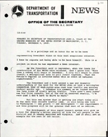 Remarks by Secretary of Transportation John A Volpe at the Ground Breaking of the Metro System